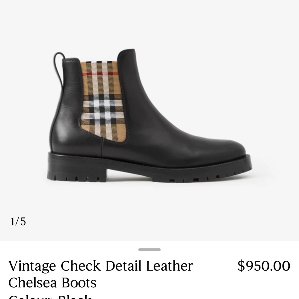 authentic burberry chelsea boots